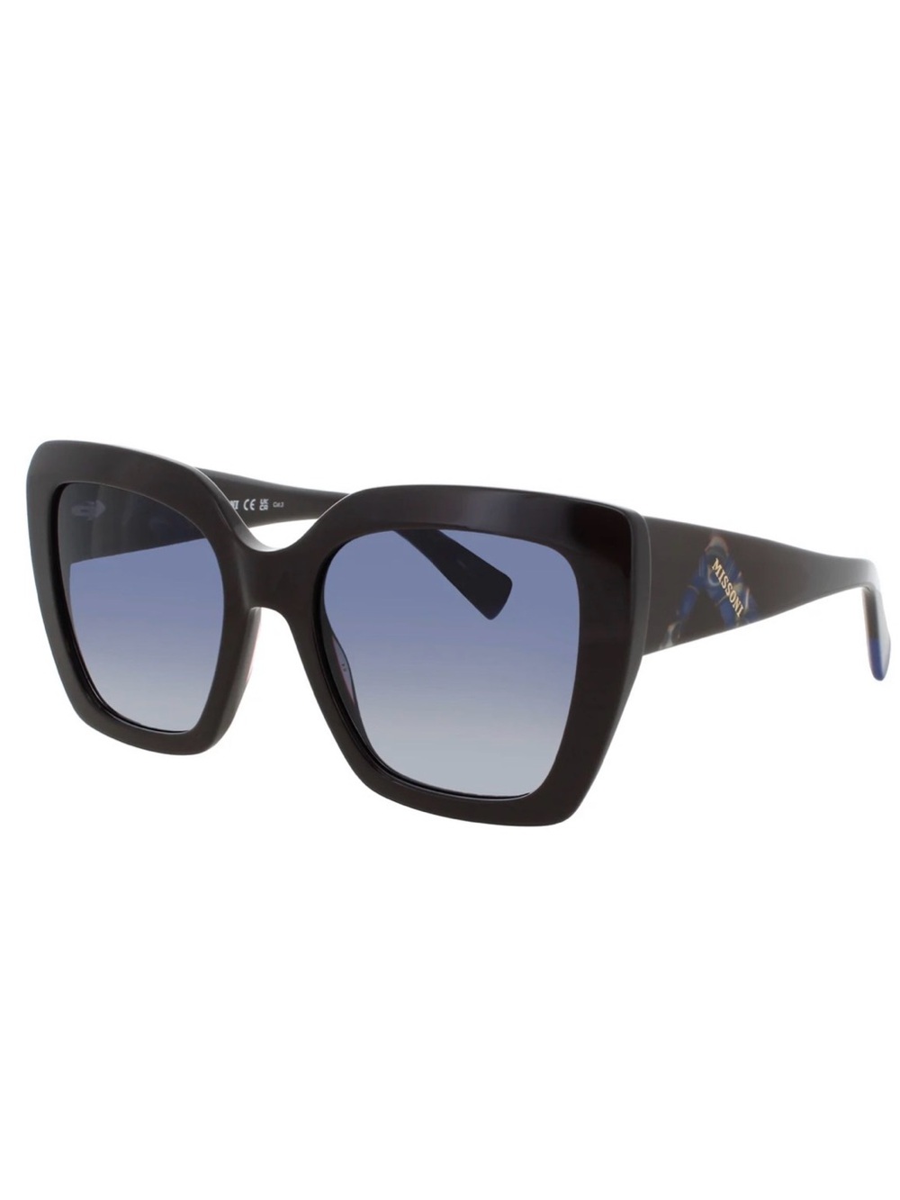 Missoni Women's Logo Sunglasses -Square Marble Brown-Blue Runway- Rare